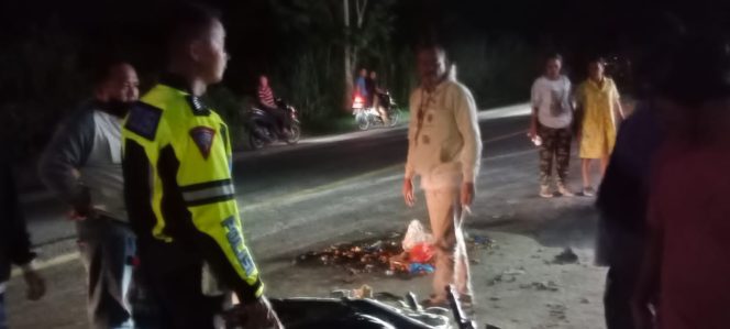 
					Terjadi Laka Lantas Antara Sepeda Motor Honda Supra VS Supra, Pengendara Keritis.