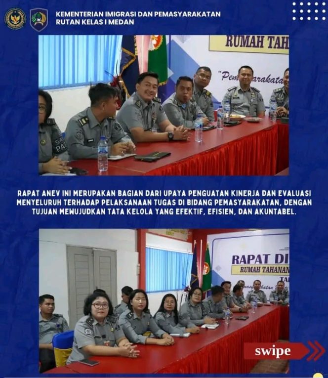 
					Bersama Ditjenpas Secara Virtual, Rutan Kelas I Medan Ikuti Rapat Anev Nasional