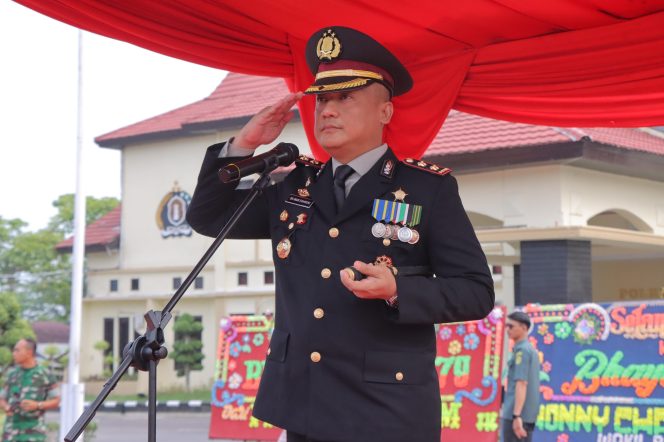 
					Gelar Upacara dan Syukuran Polres Rokan Hilir Peringati Hari Bhayangkara KE-79