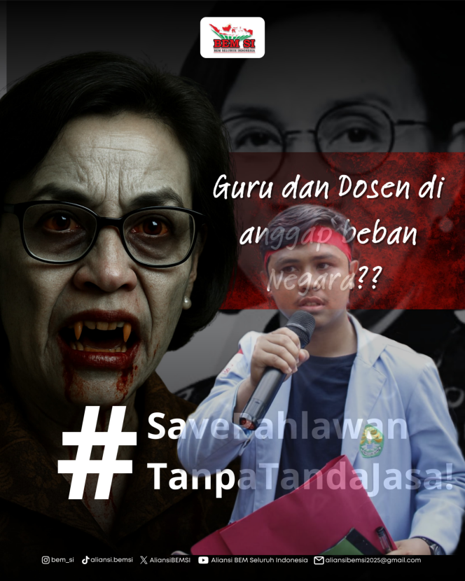 
					Sebut Dosen Dan Guru Beban Negara, Presma UNRI Ego Prayogo Kecam Keras Pernyataan Sri Mulyani Mentri Keuangan RI