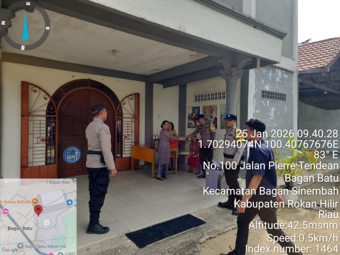 
					Antisipasi C3, Polsek Bagan Sinembah Patroli Rumah Ibadah Jaga Kenyamanan Warga