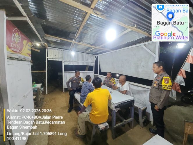
					Pusat Perbelanjaan dan Kedai Kopi, Target Operasi Polsek Bagan Sinembah Giat Cipta Kondisi