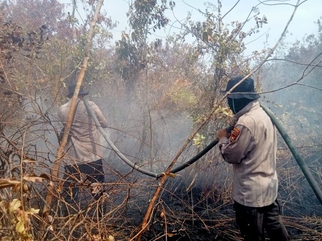
					Gerak Cepat Tim Gabungan Berjibaku Padamkan Karhutla di Desa Mekar Sari Merbau