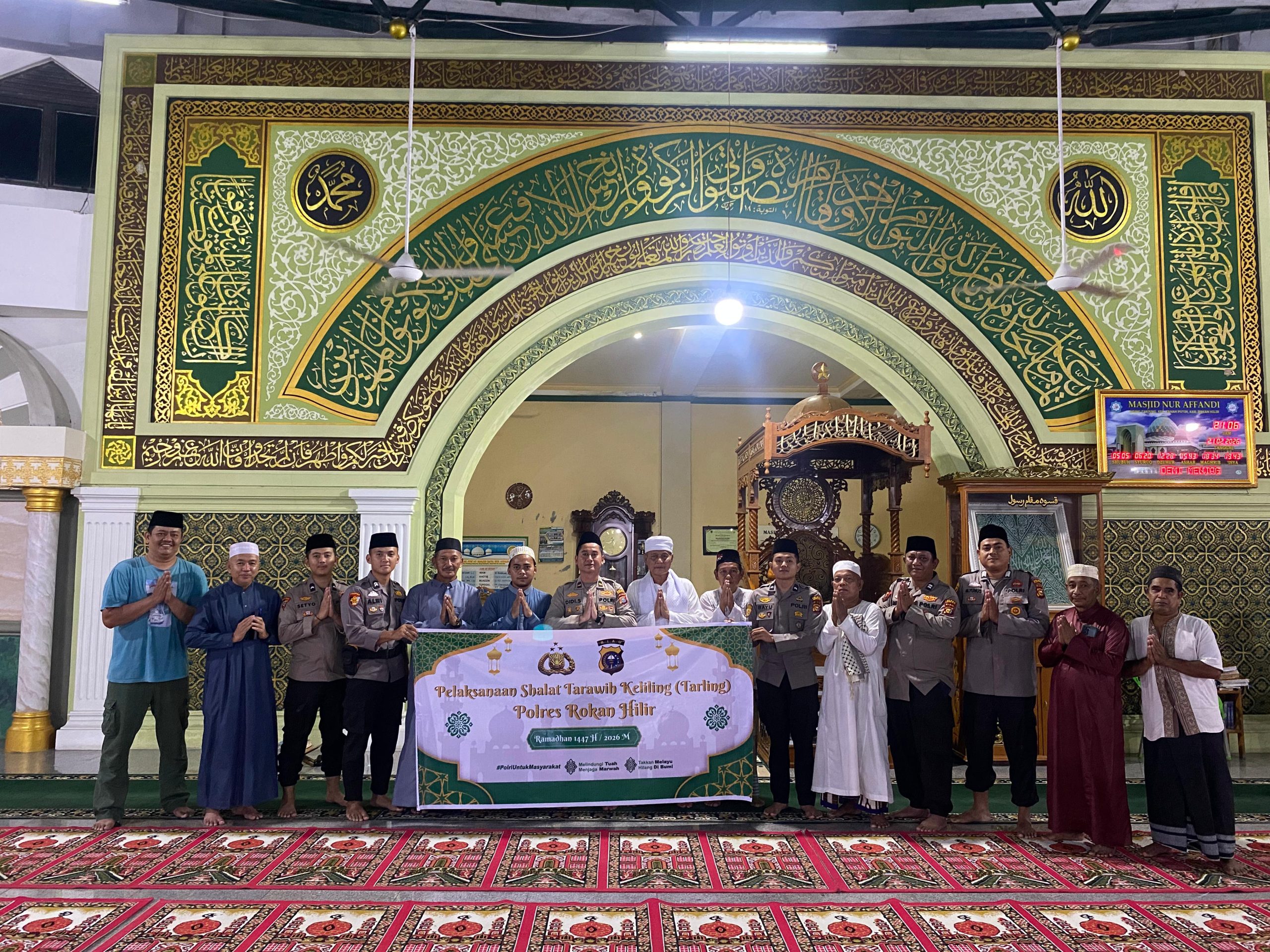 Polres Rohil Hadir Jaga Kekhusyukan Ibadah di Tanah Putih, Tarling Ramadhan 1447 H