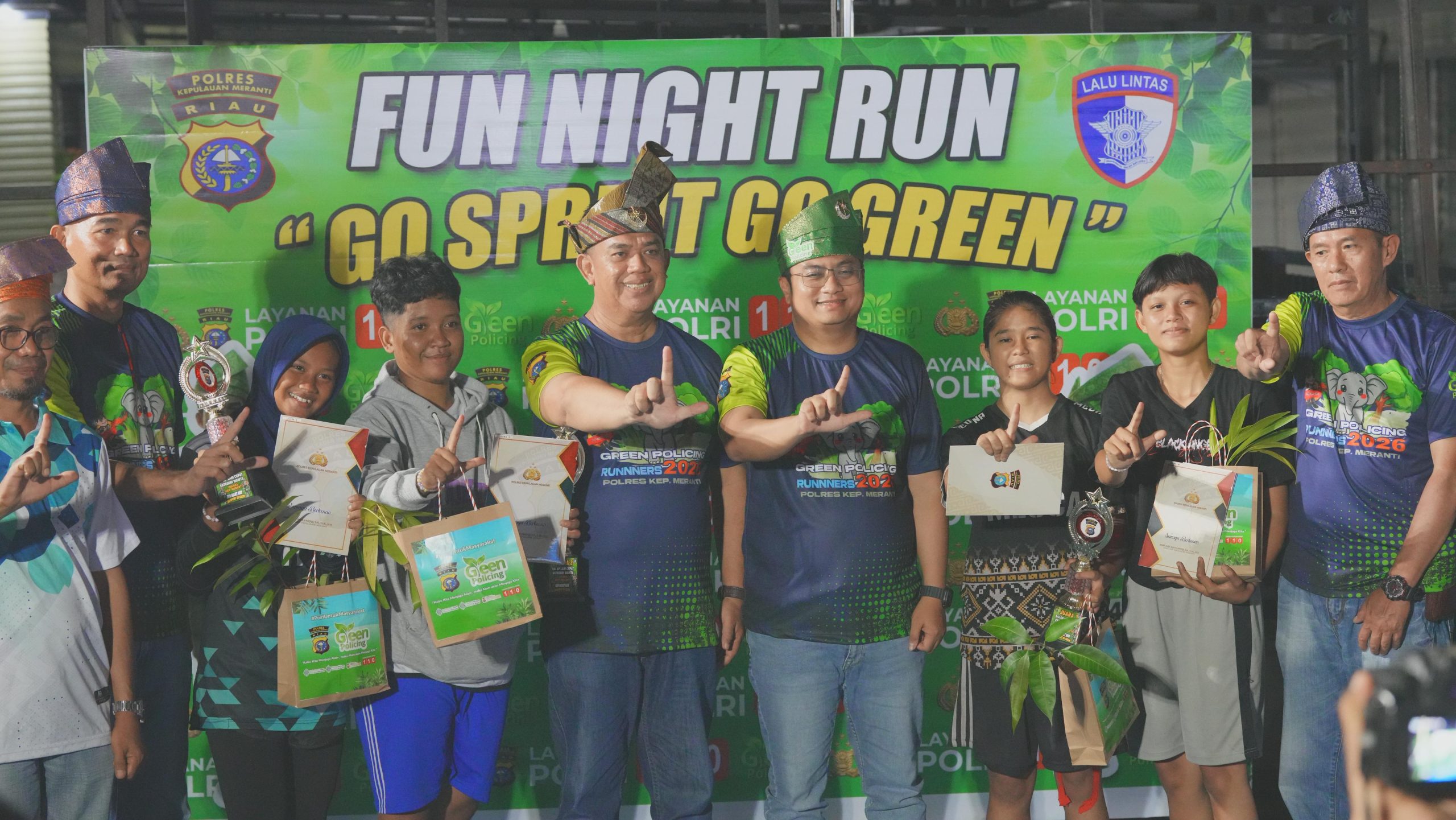 Ramaikan Fun Night Run “Go Sprint Go Green” Polres Meranti, Kapolres: Polri Sahabat Masyarakat
