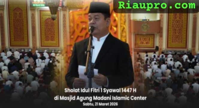 
					Pemkab Rohul Gelar Shalat Ied 1447 H di Mas’jid Agung Islamic Center, Begini Pesan Wakil Bupati Poti