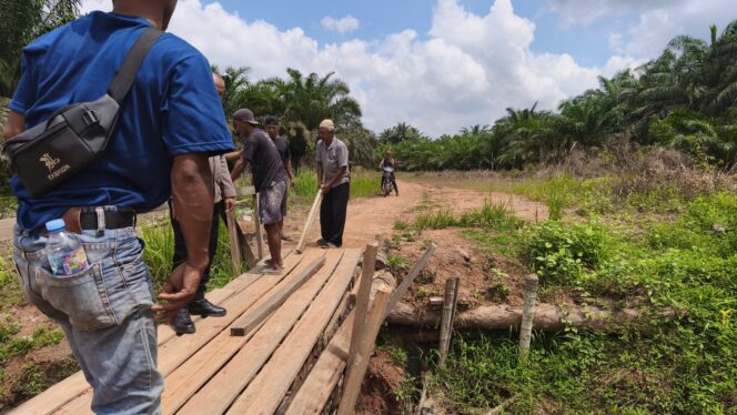 
					Jembatan Merah Putih Presisi, Kapolsek Bagan Sinembah Cek Progres Pembangunan