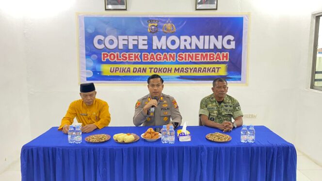 
					Pahitnya Kopi, Manisnya Sinnergi: Kopi Morning Polsek Bagan Sinembah Kunci Rasa Aman