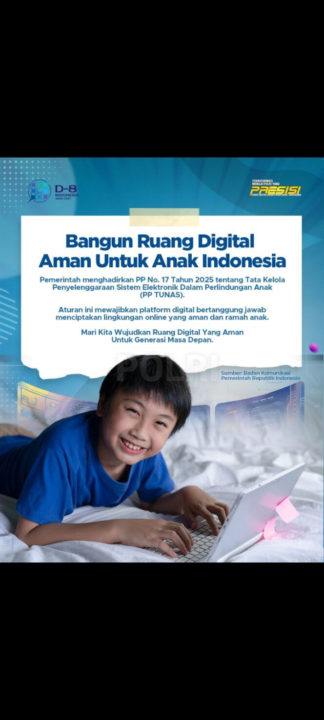 
					Terbitkan PP Tuntas, Pemerintah Bagun Ruang Digital Aman Untuk Anak Indonesia
