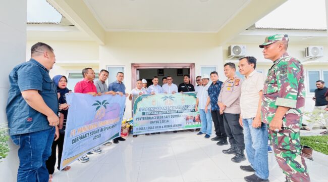 PT Pancaran Cahaya Sedjati Salurkan 3 Ekor Sapi Kurban untuk Desa Logas, Logas Hilir, dan Muara Lembu