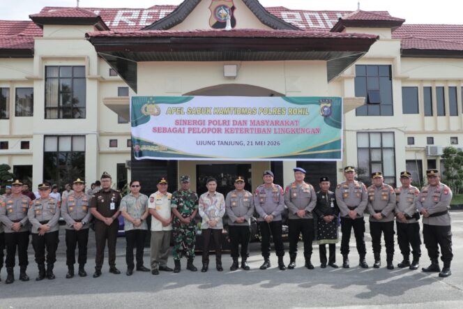 
					Perkuat Sinergi Jaga Keamanan Daerah, Polres Rokan Hilir Gelar Apel Bersama Sabuk Kamtibmas Tahun 2026