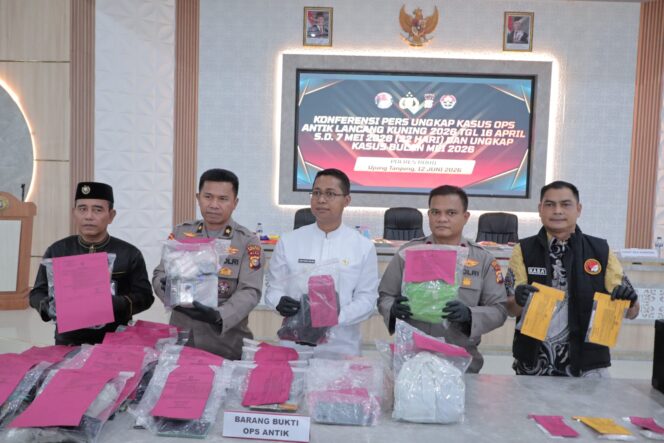 
					Rilis Operasi Antik Lancang Kuning 2026, Polres Rohil Ungkap Kasus Narkoba pada Bulan Mei