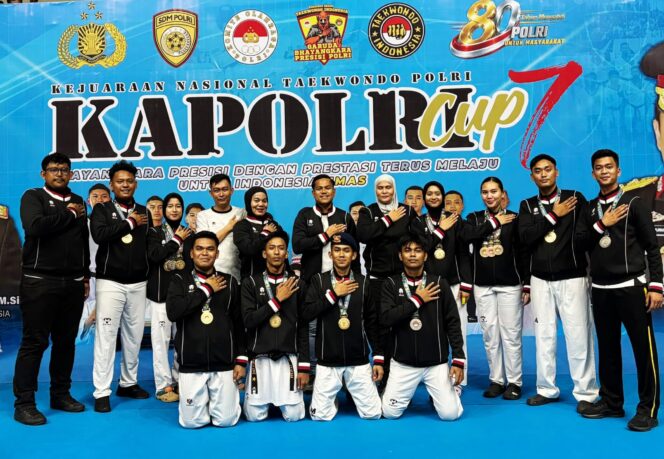 
					Kejurnas Kapolri Cup-7 Tahun 2026, Kontingen Taekwondo Polda Riau Borong 14 Medali