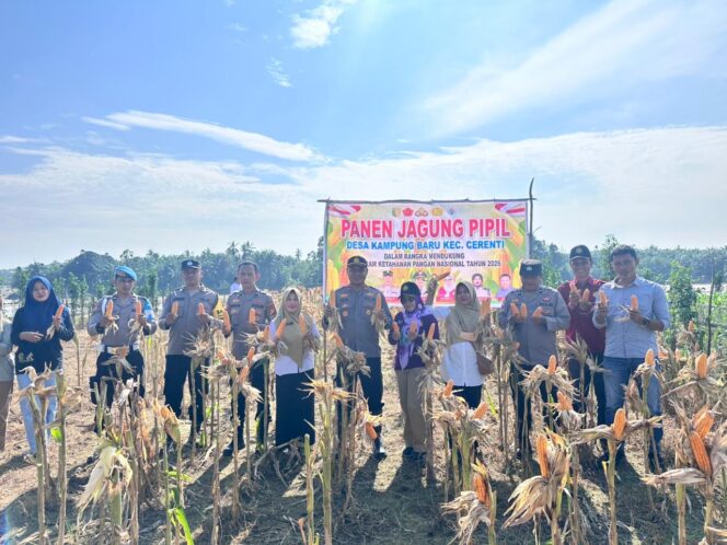 
					Dukung Ketahanan Pangan 2026, Polsek dan Pemerintah Kecamatan Cerenti Gelar Panen Raya Jagung Pipil