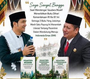 Wujud Cinta NKRI, A. Mualif Mahasiswa Program Doktor PAI UIN Suska Riau Luncurkan Tiga Buku di HUT RI ke-81 Menuju Indonesia Emas 2045