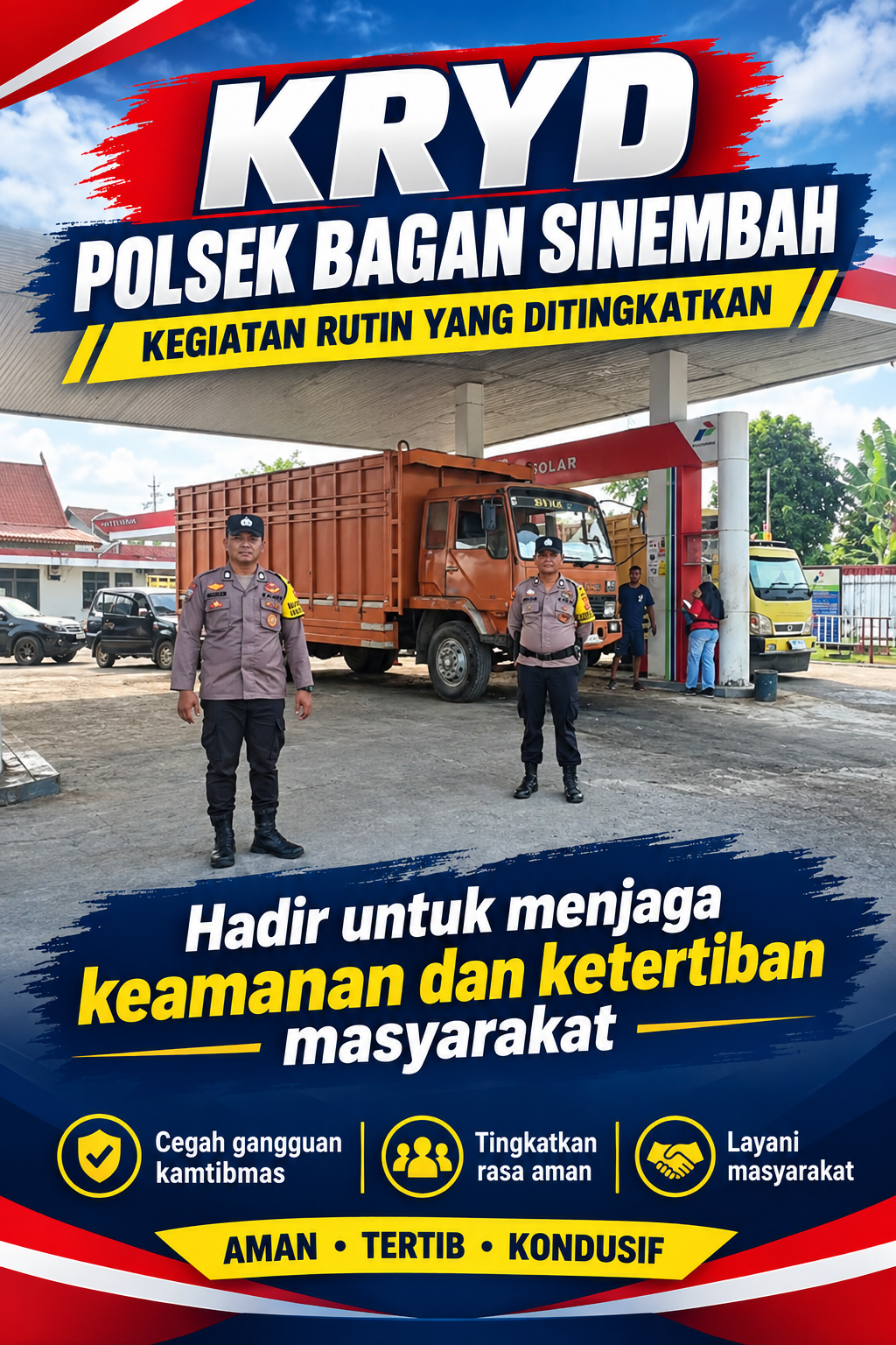 Gencarkan KRYD, Polsek Bagan Sinembah Sasar Titik Keramaian Jaga Kamtibmas